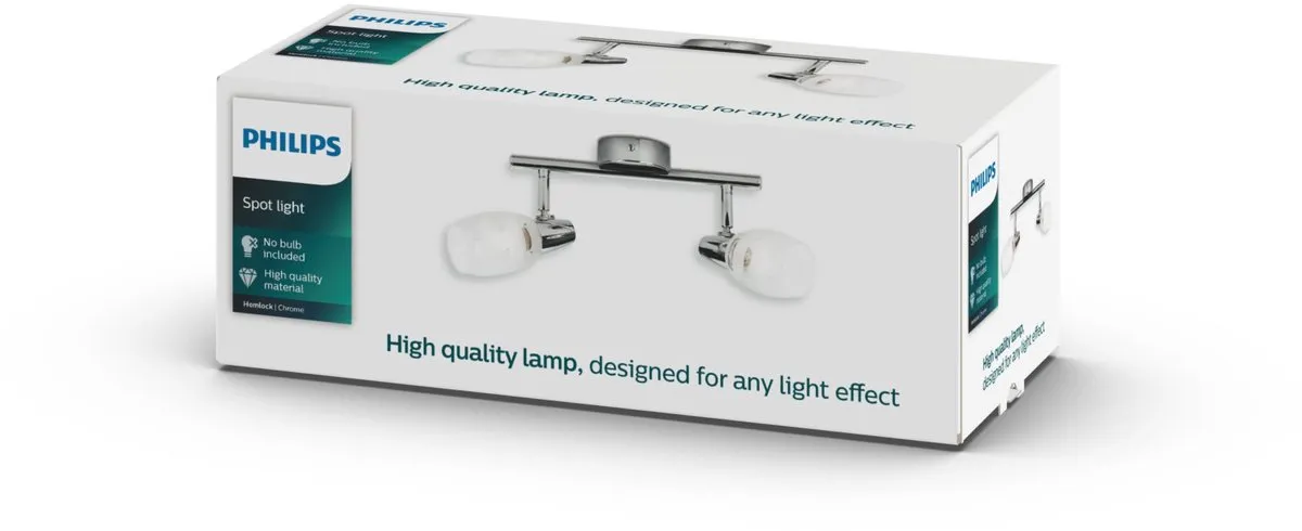 Philips Essentials 5028211E7 Oppervlakspot E14 - 2 Stuks - Chroom
