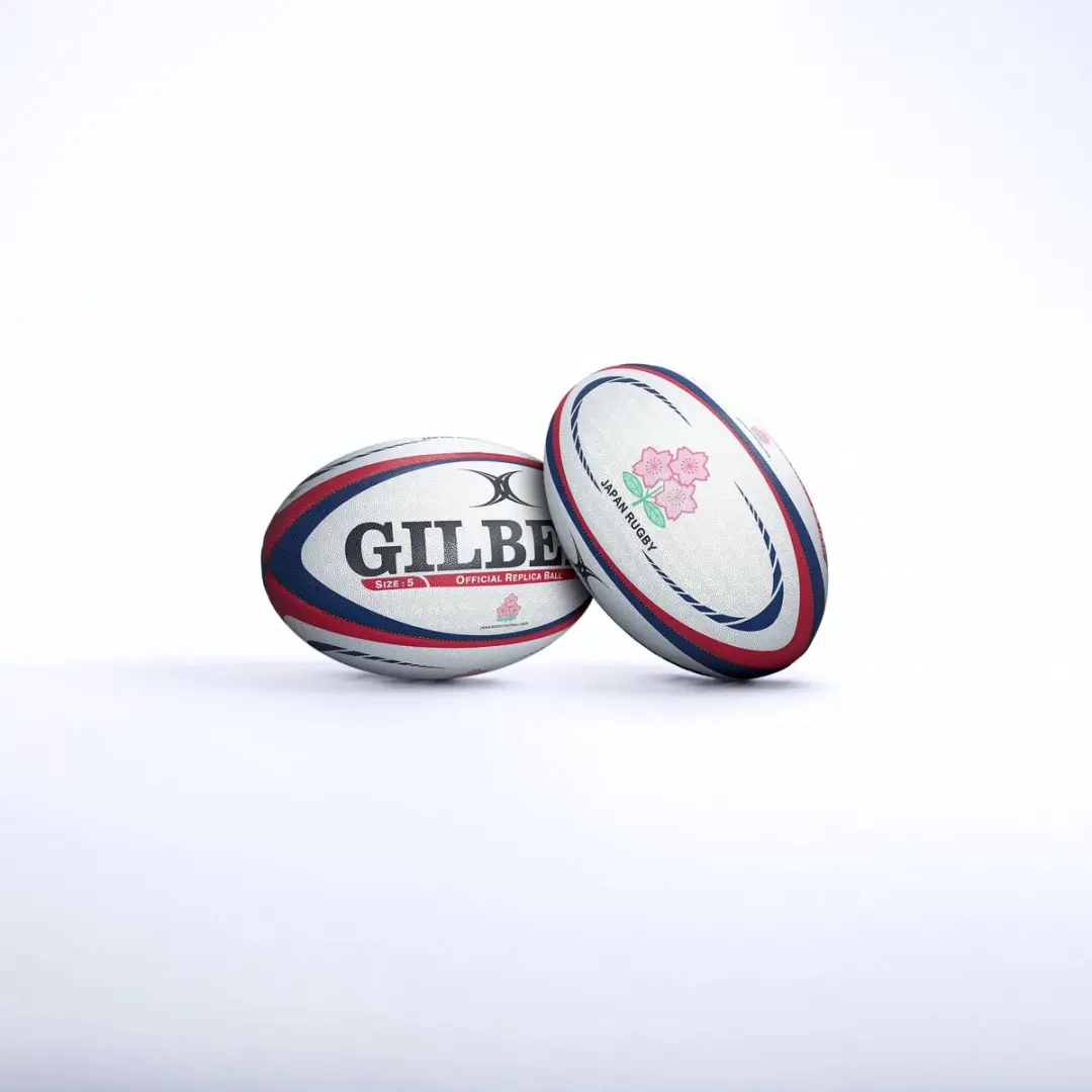 Gilbert Japan Official Replica Rugbybal Maat 5 - Rood/Zwart