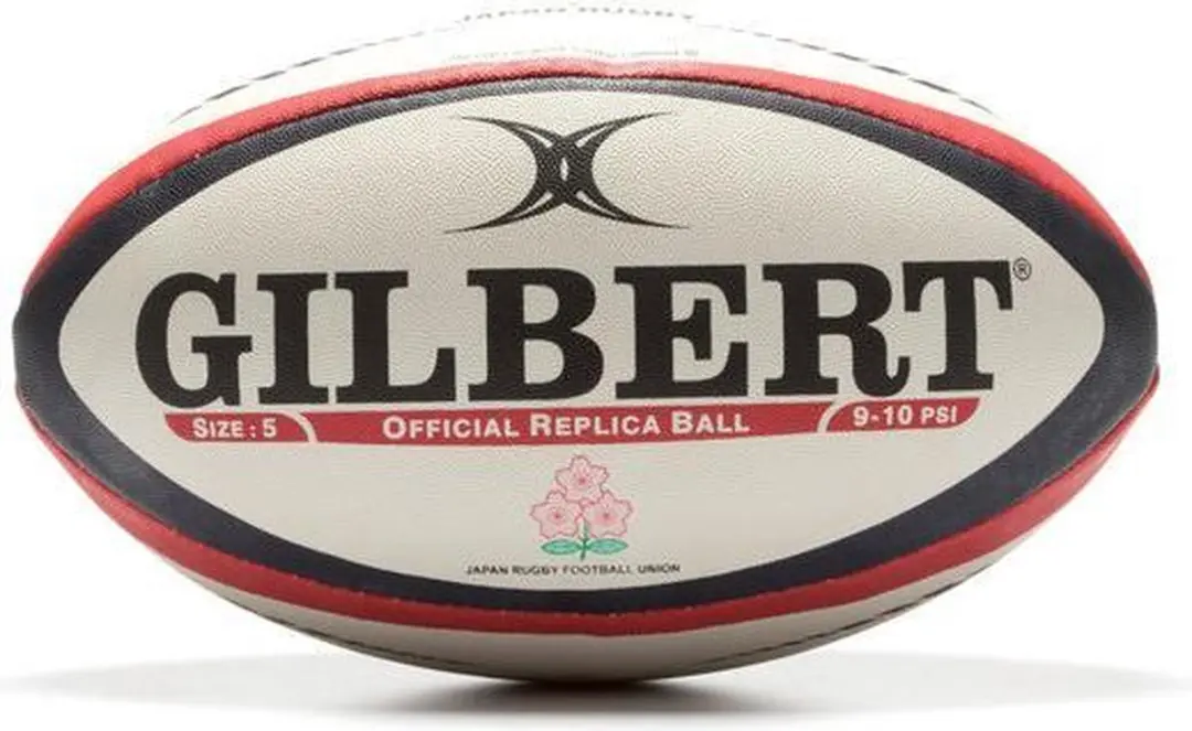 Gilbert Japan Official Replica Rugbybal Maat 5 - Rood/Zwart