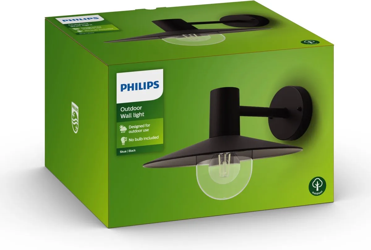Philips Skua Buitenwandlamp - Zwart
