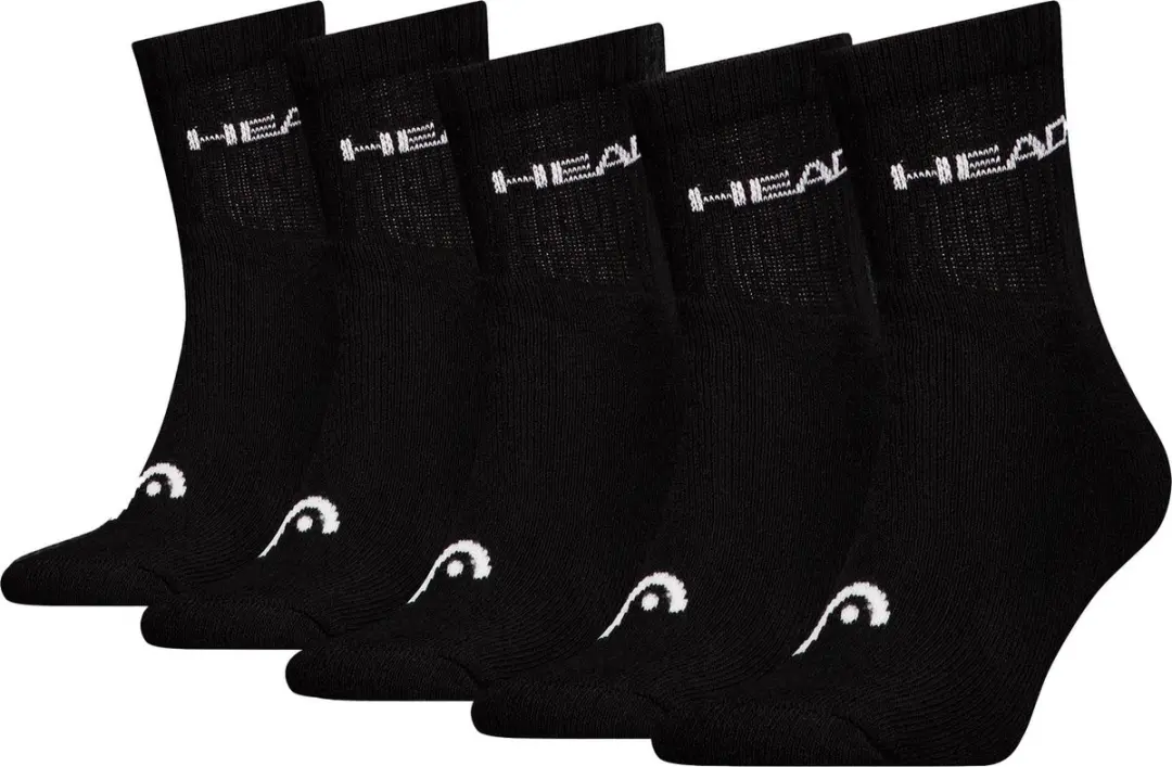 HEAD unisex 5P halfhoge sokken elements zwart