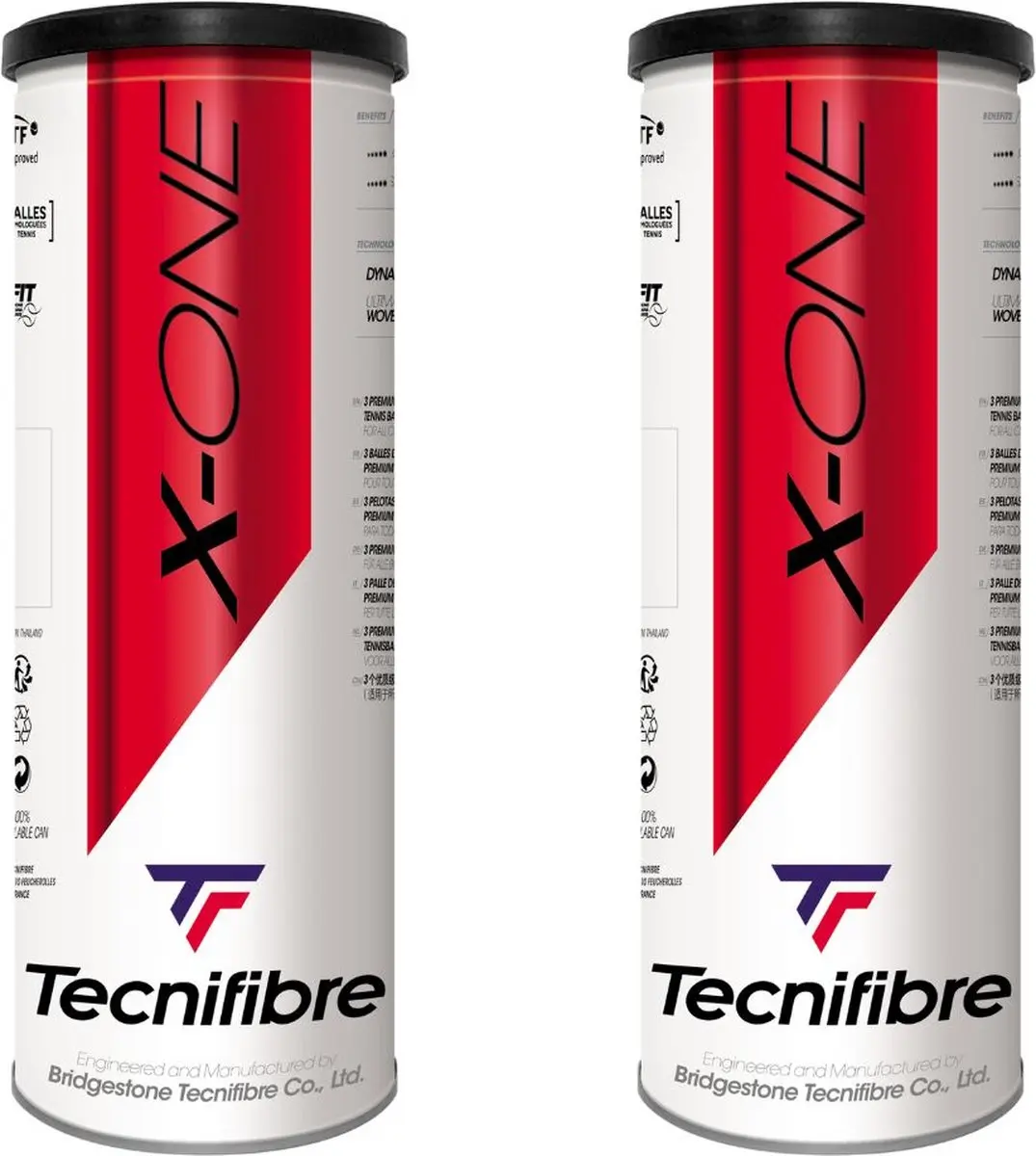 Tecnifibre X-One 2x3 Tin Tennisbal Default
