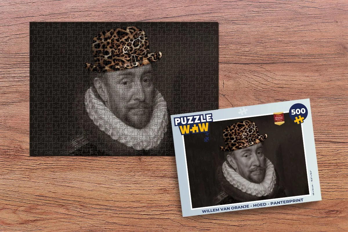 PuzzleWow Willem van Oranje Panterprint Legpuzzel 500 Stuks