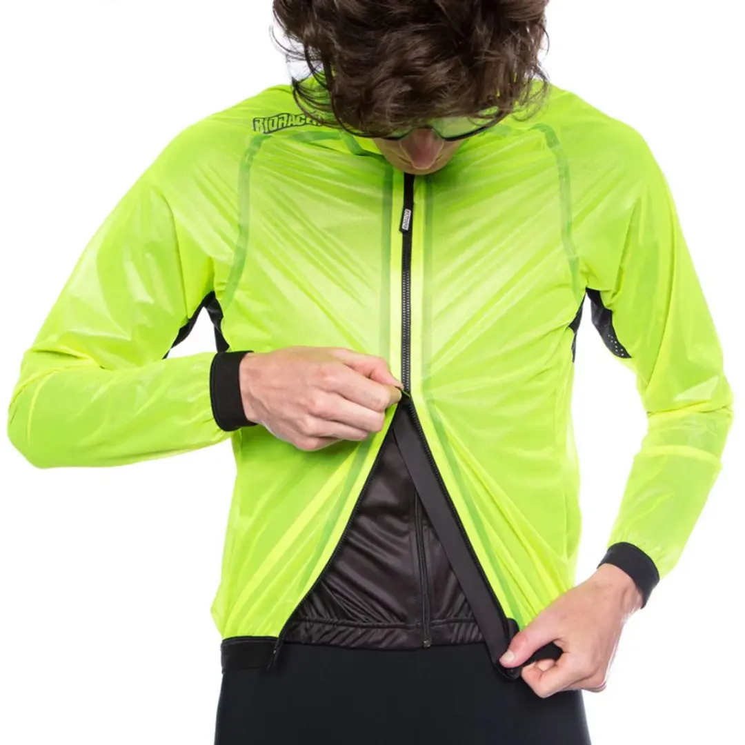 Bioracer Epic Wielerregenjas Fluo Yellow Maat M