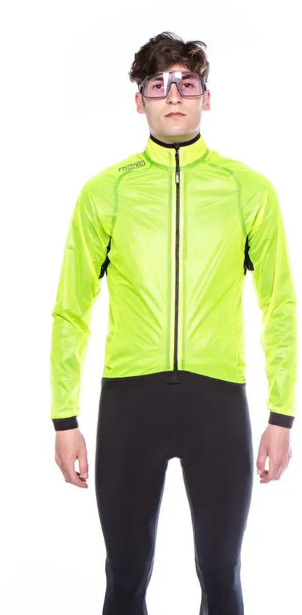Bioracer Epic Wielerregenjas Fluo Yellow Maat M