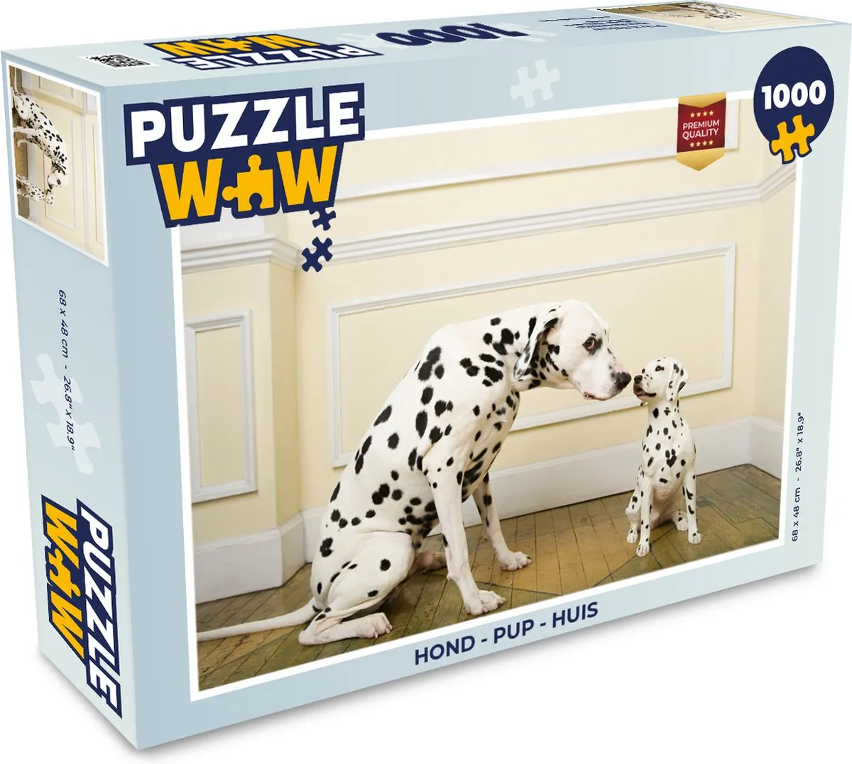 PuzzleWow Hond Pup Huis Legpuzzel 1000 Stuks - Multicolor