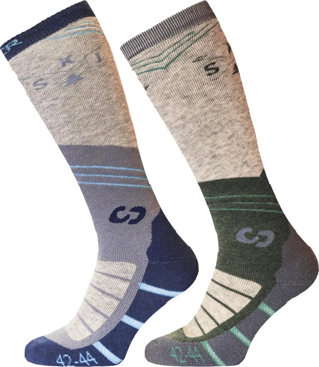 SINNER Mens Ski Socks Mountain Ski Double Pack Wintersportsokken Unisex