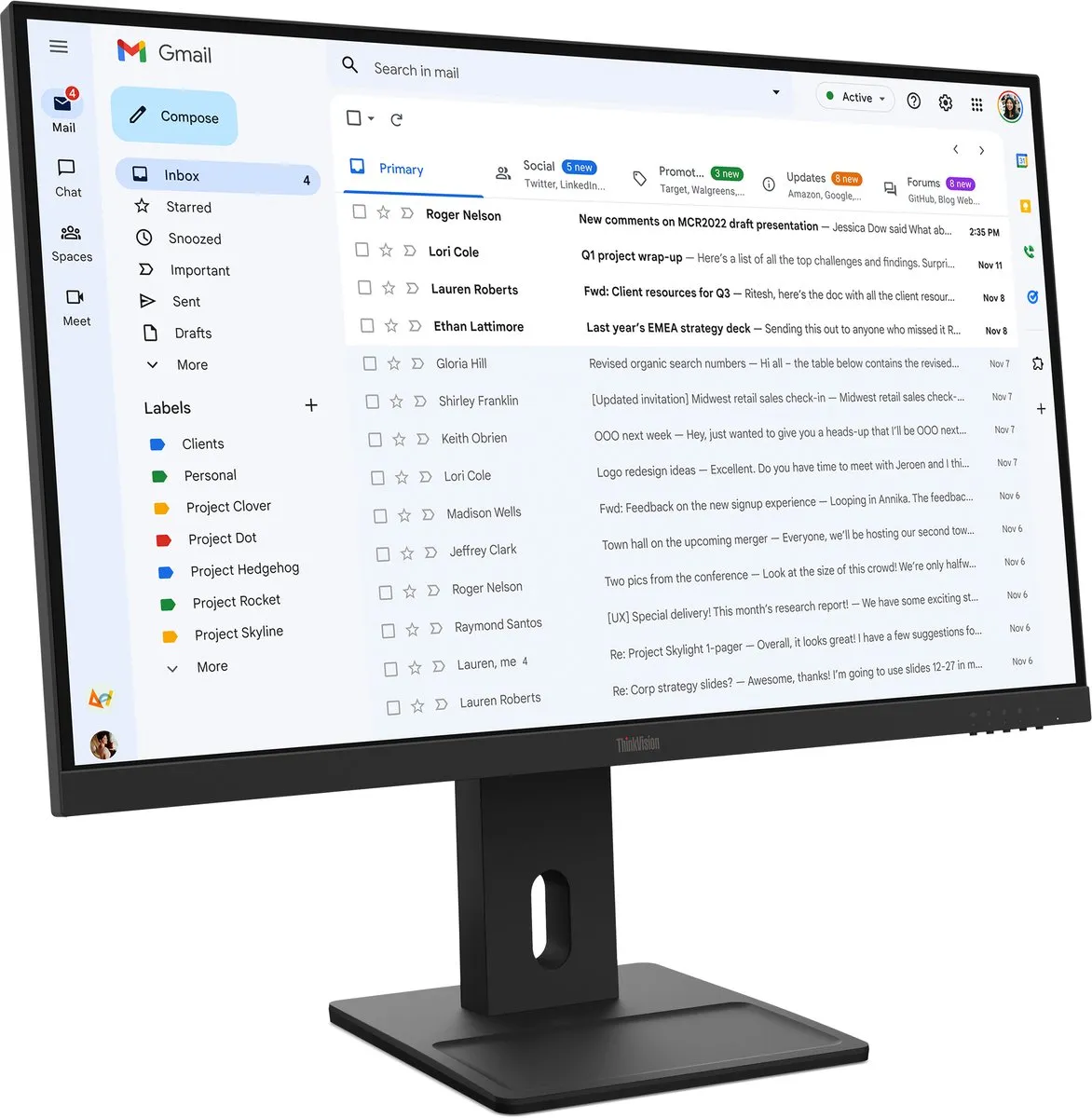 Lenovo 64BCMAT4EU Gaming Monitor 27" Full HD - Zwart - afbeelding 6 van 6