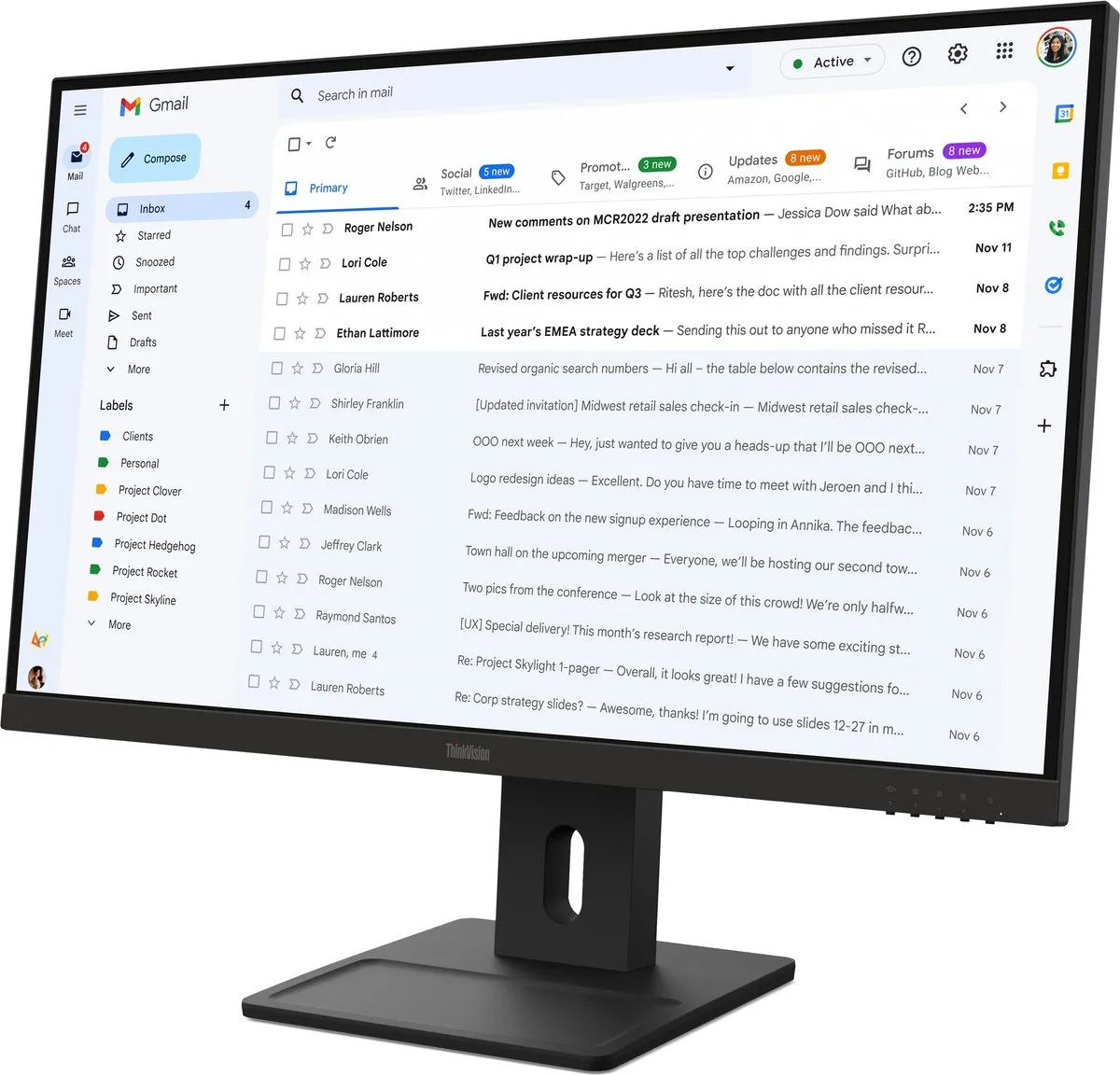 Lenovo 64BCMAT4EU Gaming Monitor 27" Full HD - Zwart