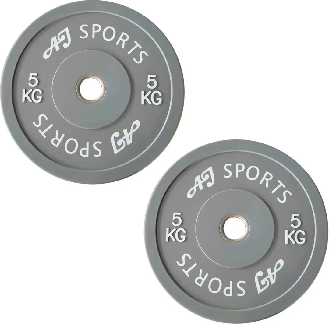 AJ-Sports Olympische Halterschijven Rubber 5 kg 2 stuks