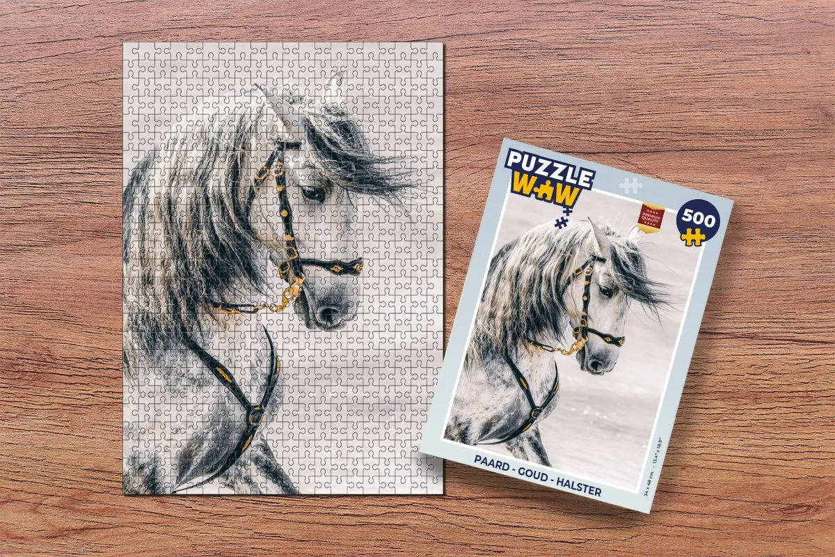 PuzzleWow Paard Halster Legpuzzel 500 Stuks - Multicolor