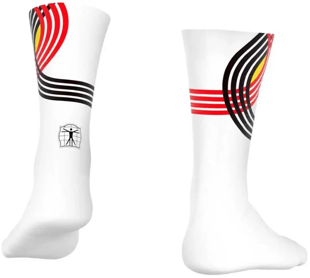 Bioracer Official Team Belgium Wielersokken Zomer Wit - Maat 39-41