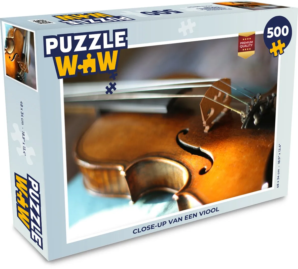 PuzzleWow Viool Legpuzzel 500 Stuks - Multicolor