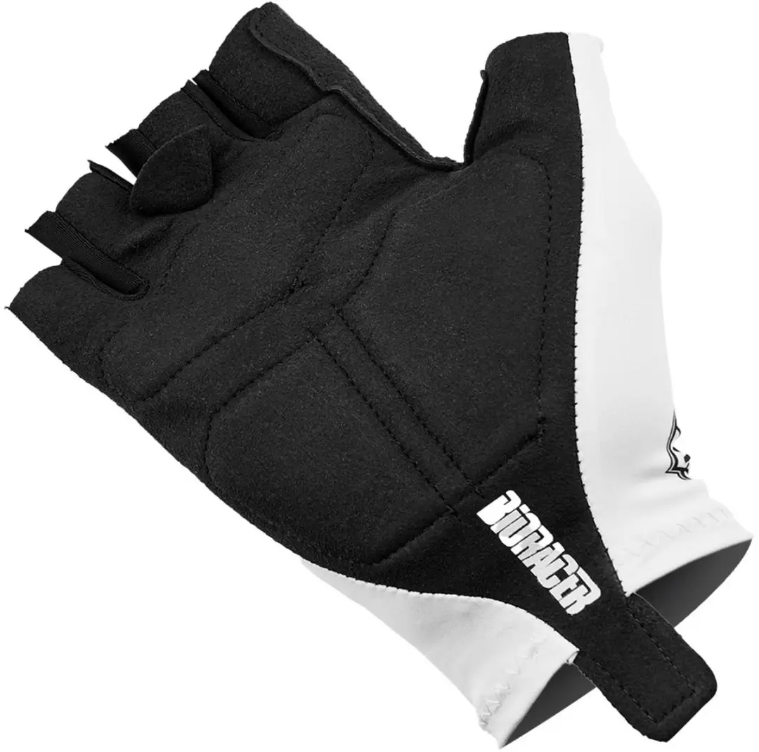 BIORACER Official BDR Fietshandschoenen Wit Maat L