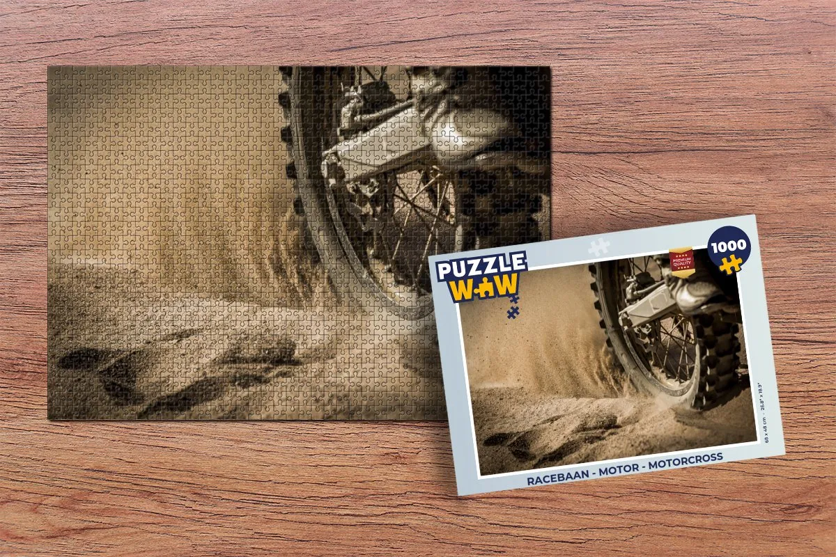 PuzzleWow Motorcross Legpuzzel 1000 Stuks - Multicolor