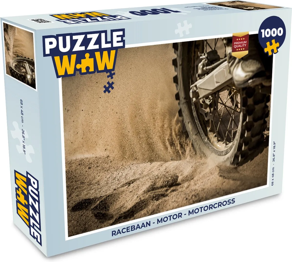 PuzzleWow Motorcross Legpuzzel 1000 Stuks - Multicolor