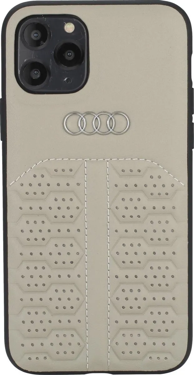 Audi A6 iPhone 12 Mini Beige Hoesje - Leder - MPN 8719273158432