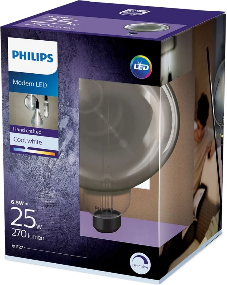 Philips LED Giant Rookglas E27 25W - Warm wit 1800K - afbeelding 6 van 6