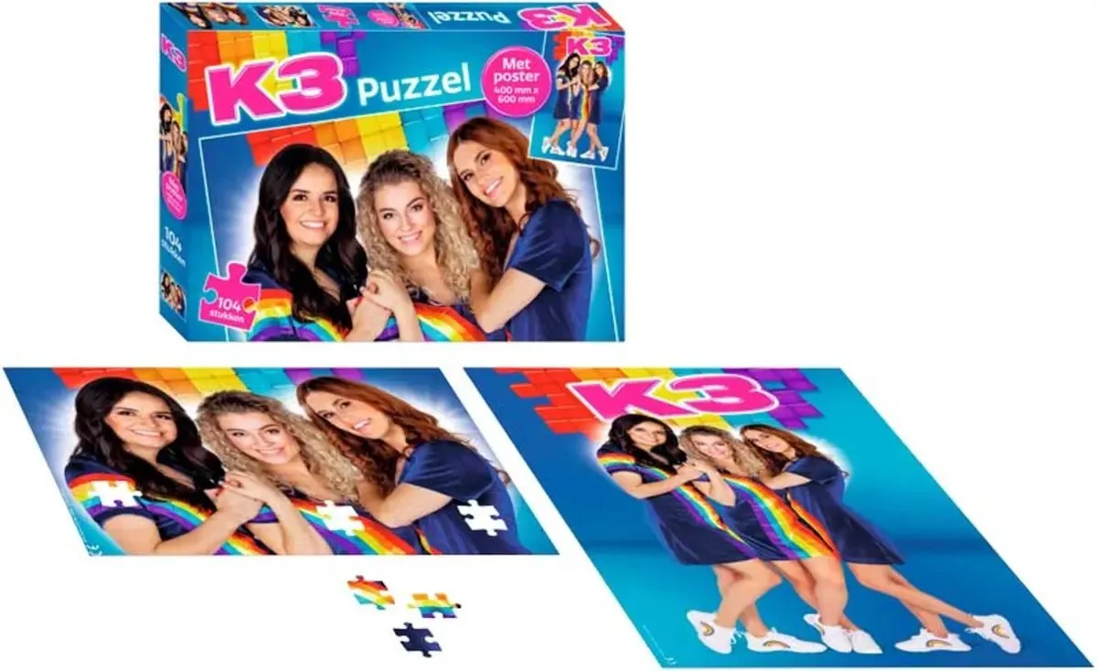 K3 Puzzel 104 Stuks - 30,5x21,5cm - Multicolor
