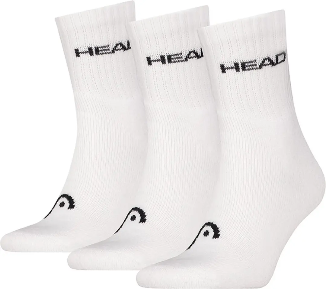 HEAD unisex 3P halfhoge sokken training wit