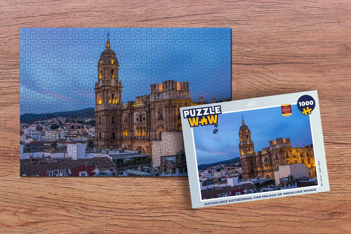 PuzzleWow Legpuzzel Katholieke Kathedraal Málaga 1000 Stuks