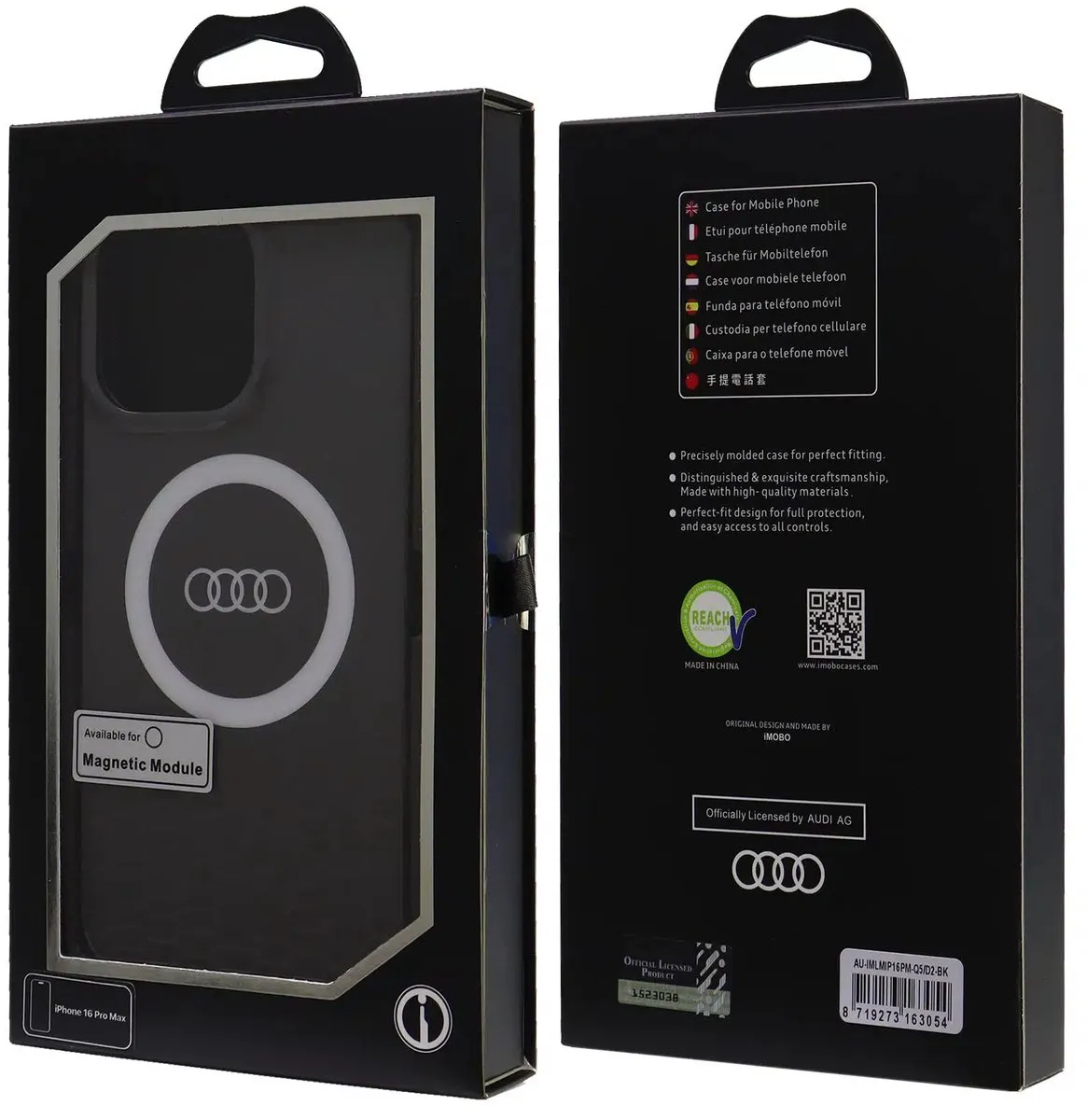 Audi Backcover iPhone 16 Pro Max Q5 Magsafe - Zwart