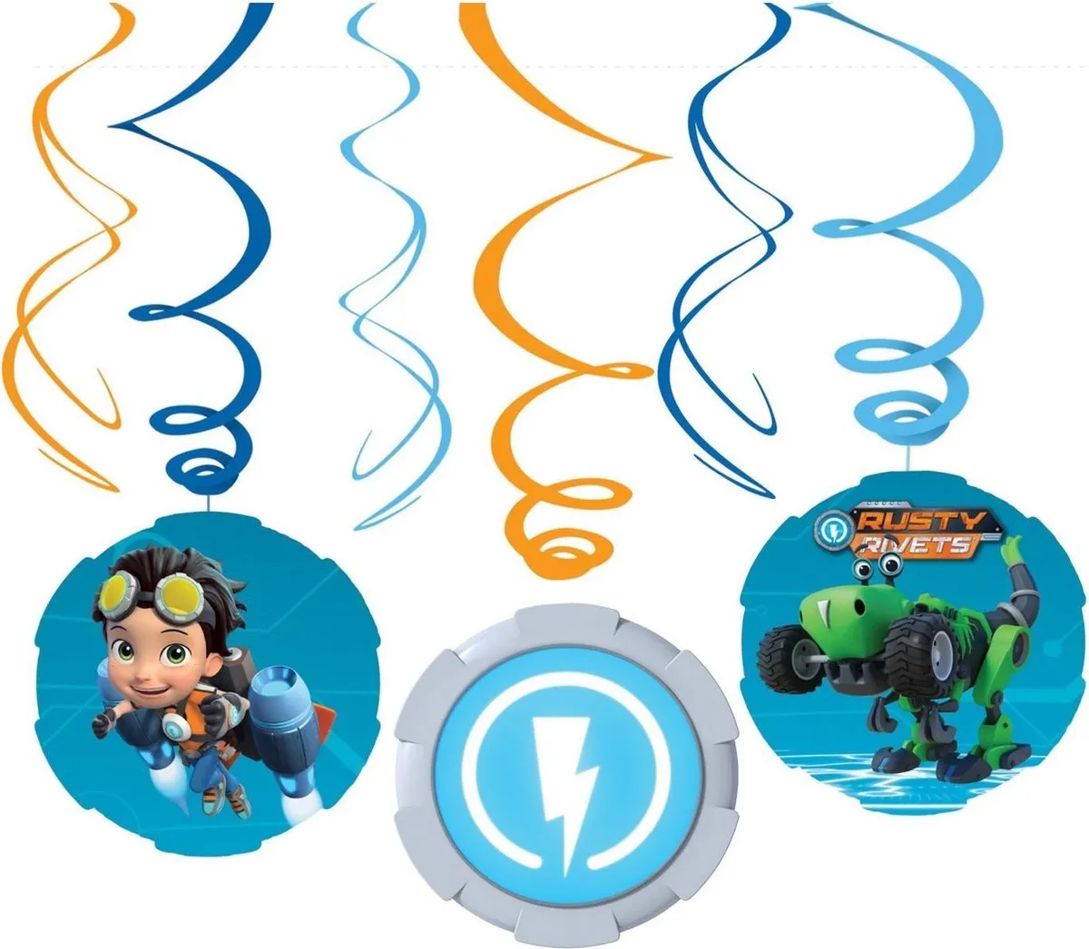 Nickelodeon 6 Swirl Decorations Rusty Rivets