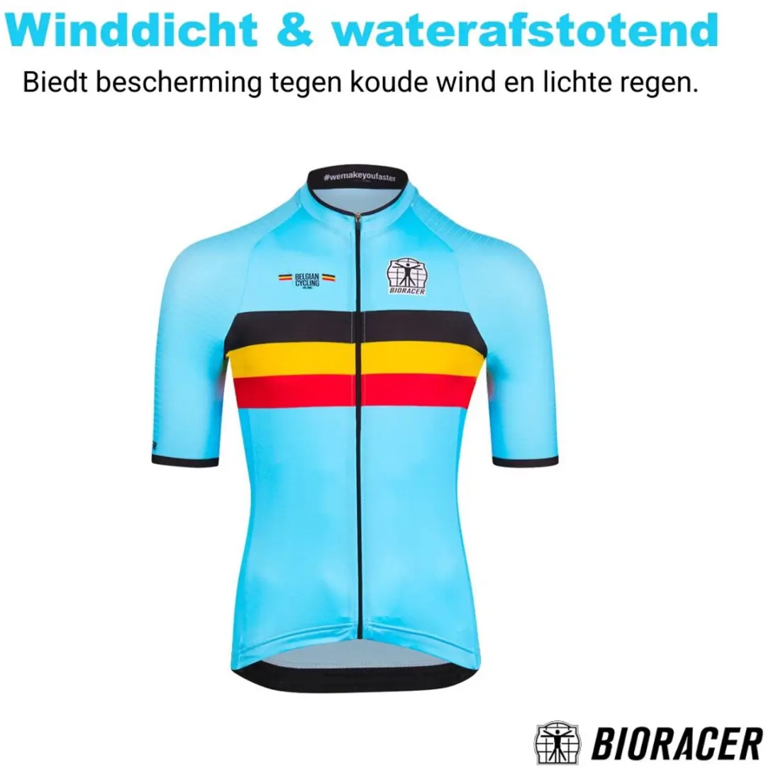Bioracer Team België 2023 Icon Fietsshirt Heren - XXL - Blauw