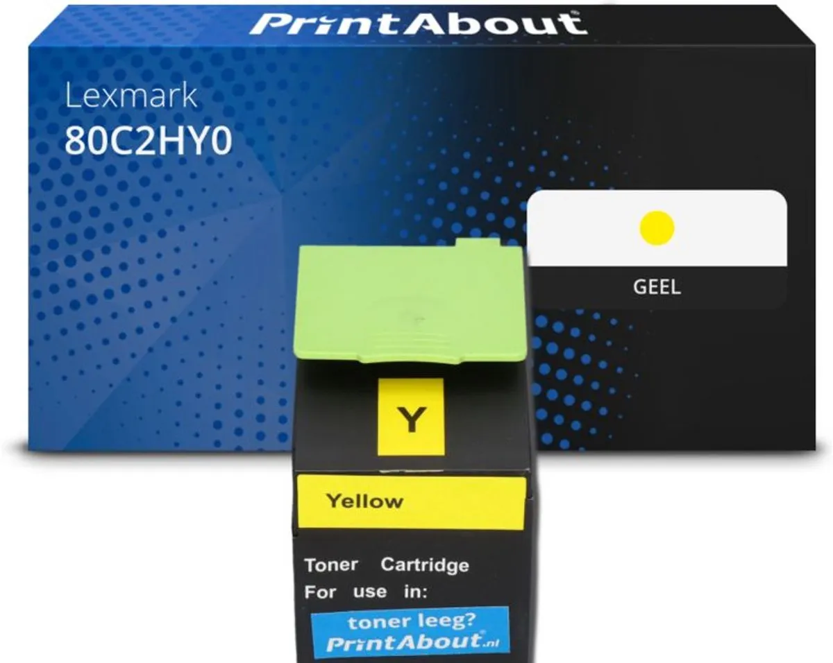 PrintAbout Lexmark 80C2HY0 Toner Geel