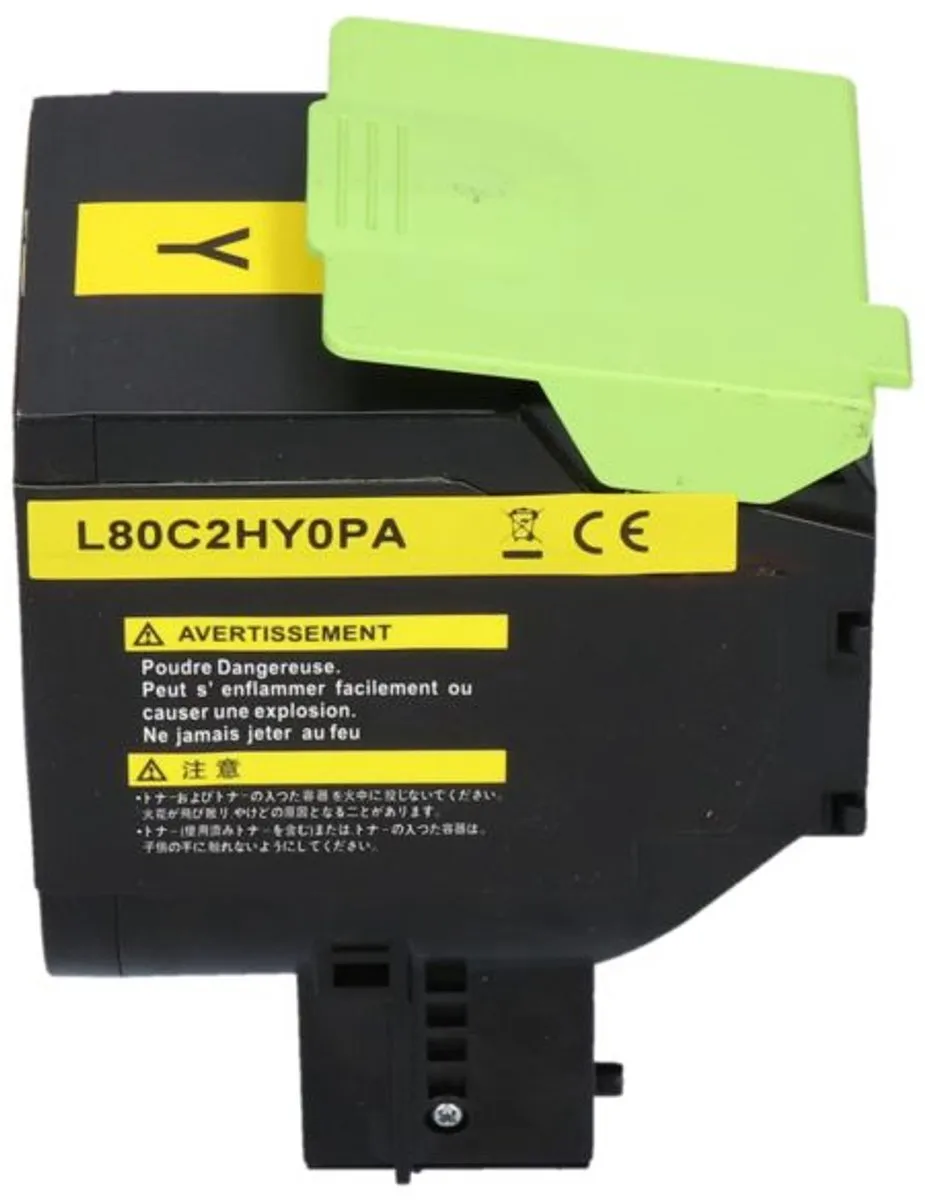 PrintAbout Lexmark 80C2HY0 Toner Geel - 3.300 Stuks