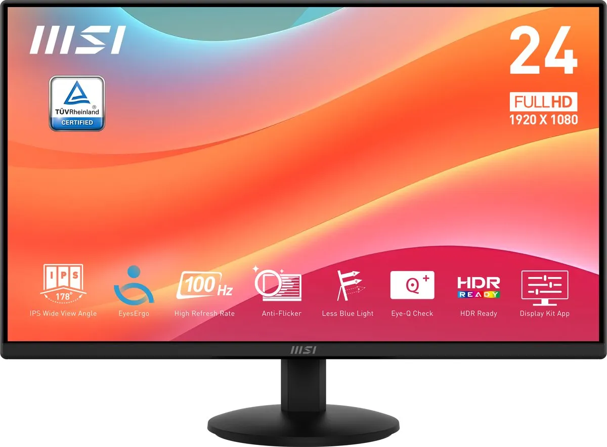 MSI PRO MP242L Monitor - 24 inch - Zwart - afbeelding 6 van 6