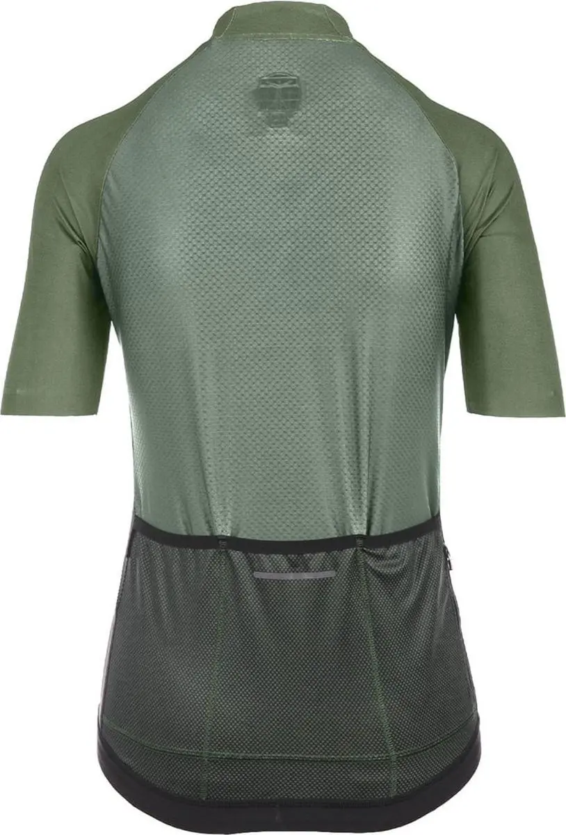 Bioracer Sprinter Coldblack Fietsshirt Dames - XXL - UV-bescherming - Olijfgroen