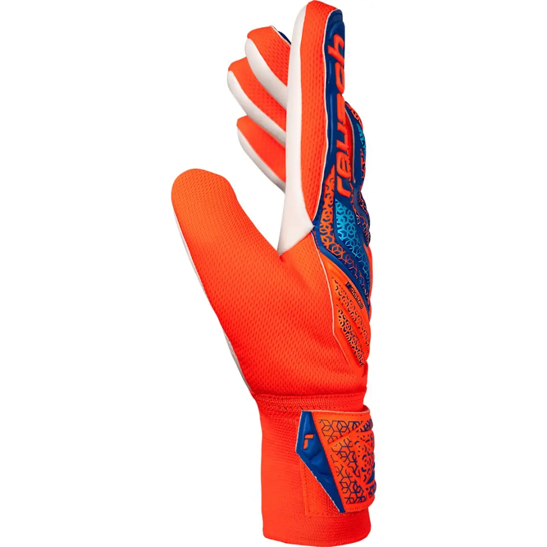 Reusch Attrakt Starter Keepershandschoenen - Oranje/Blauw - Maat 8 - afbeelding 4 van 6