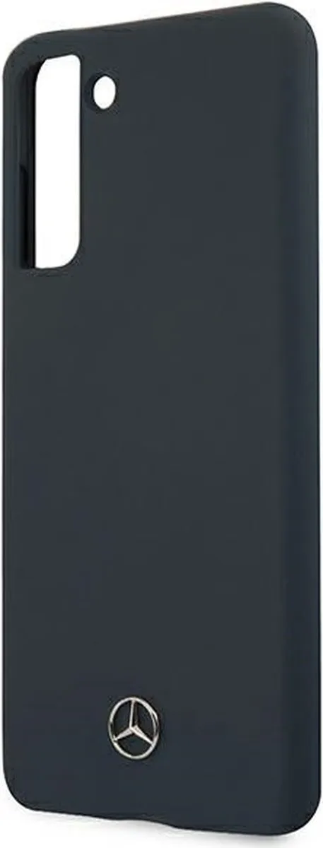 Mercedes Silicone Line Galaxy S21 Hoes - Blauw