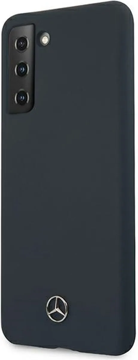 Mercedes Silicone Line Galaxy S21 Hoes - Blauw