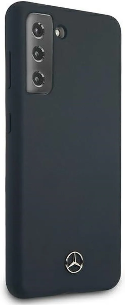 Mercedes Silicone Line Galaxy S21 Hoes - Blauw