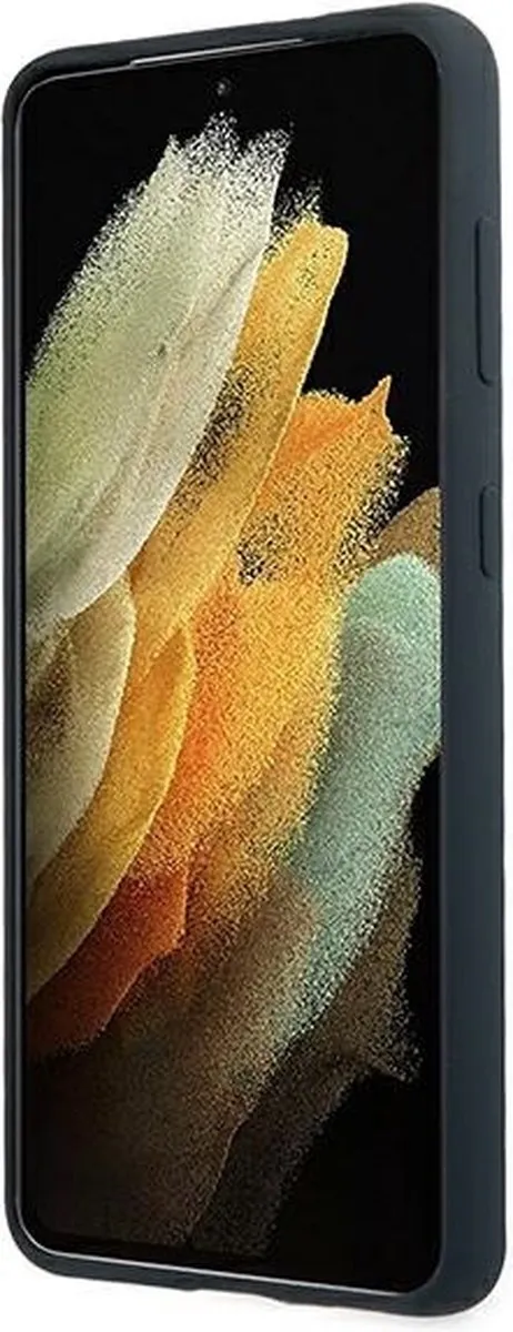 Mercedes Silicone Line Galaxy S21 Hoes - Blauw
