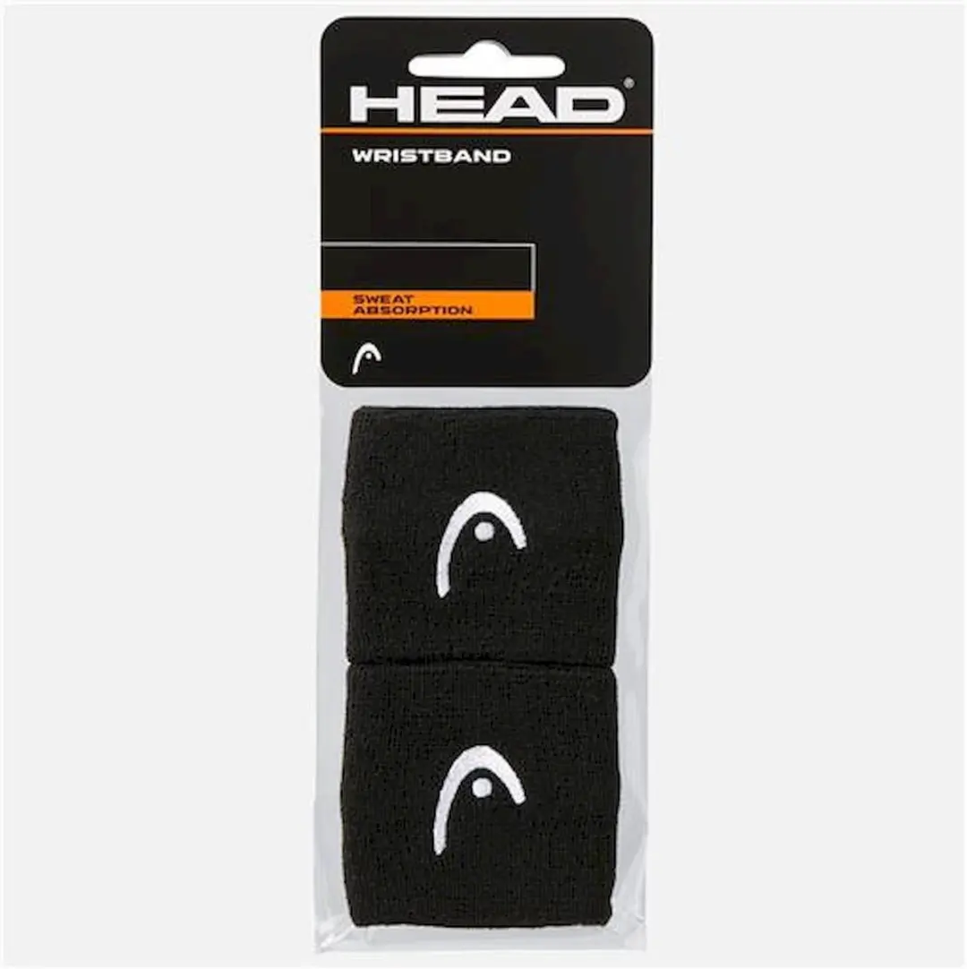 Head Zweetbandjes Klein - 2 Stuks - Zwart