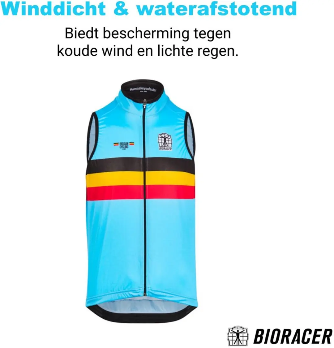 Bioracer Icon Wind Gilet Winter Heren - Blauw - Maat M