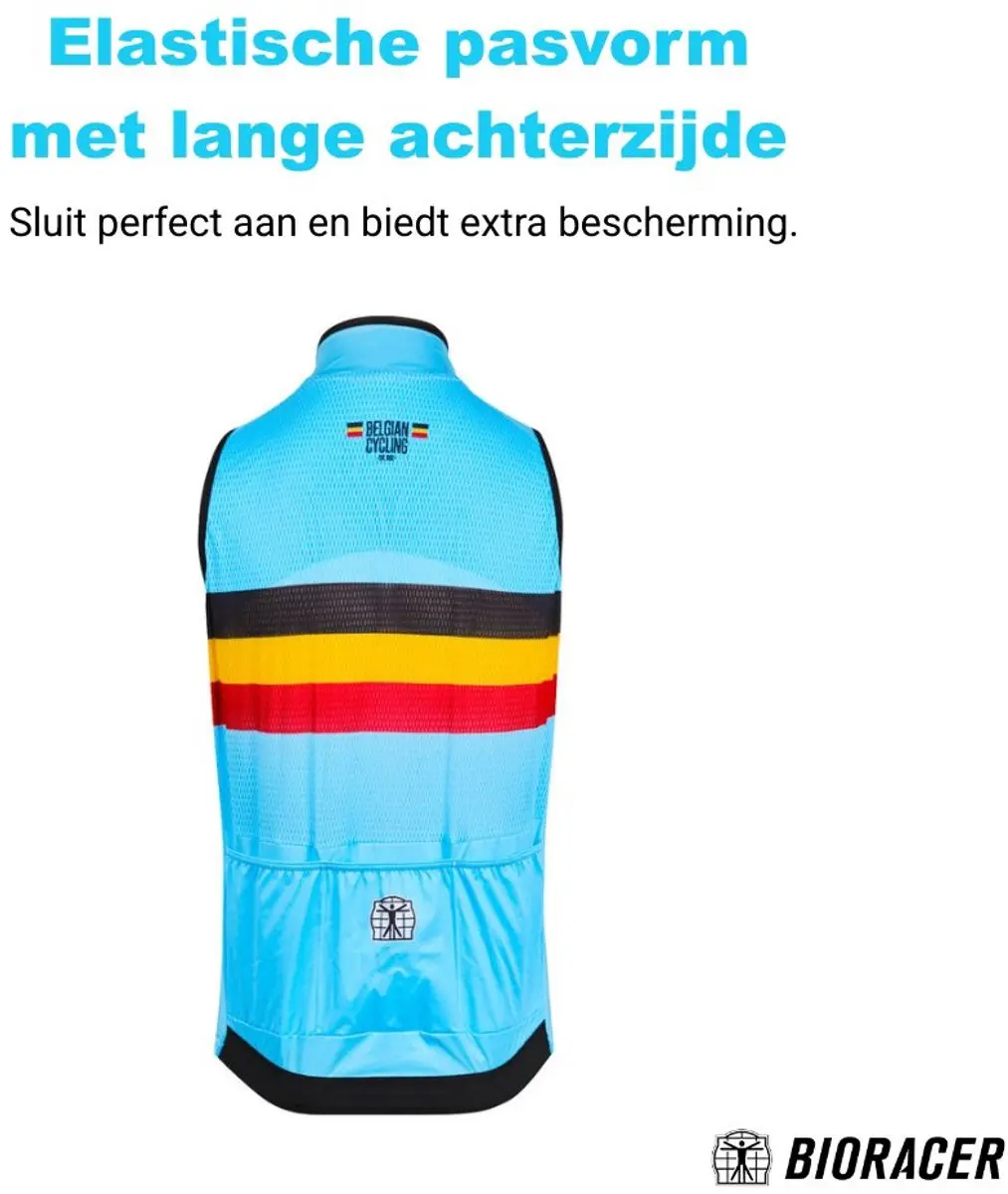 Bioracer Icon Wind Gilet Winter Heren - Blauw - Maat M