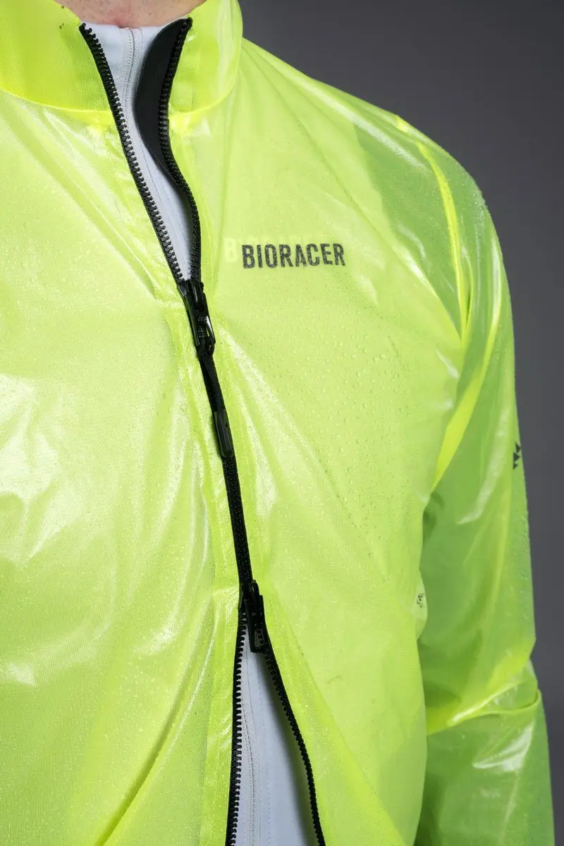 Bioracer Rainy Fietsjack - Winddicht & Waterdicht - Fluogeel - XS
