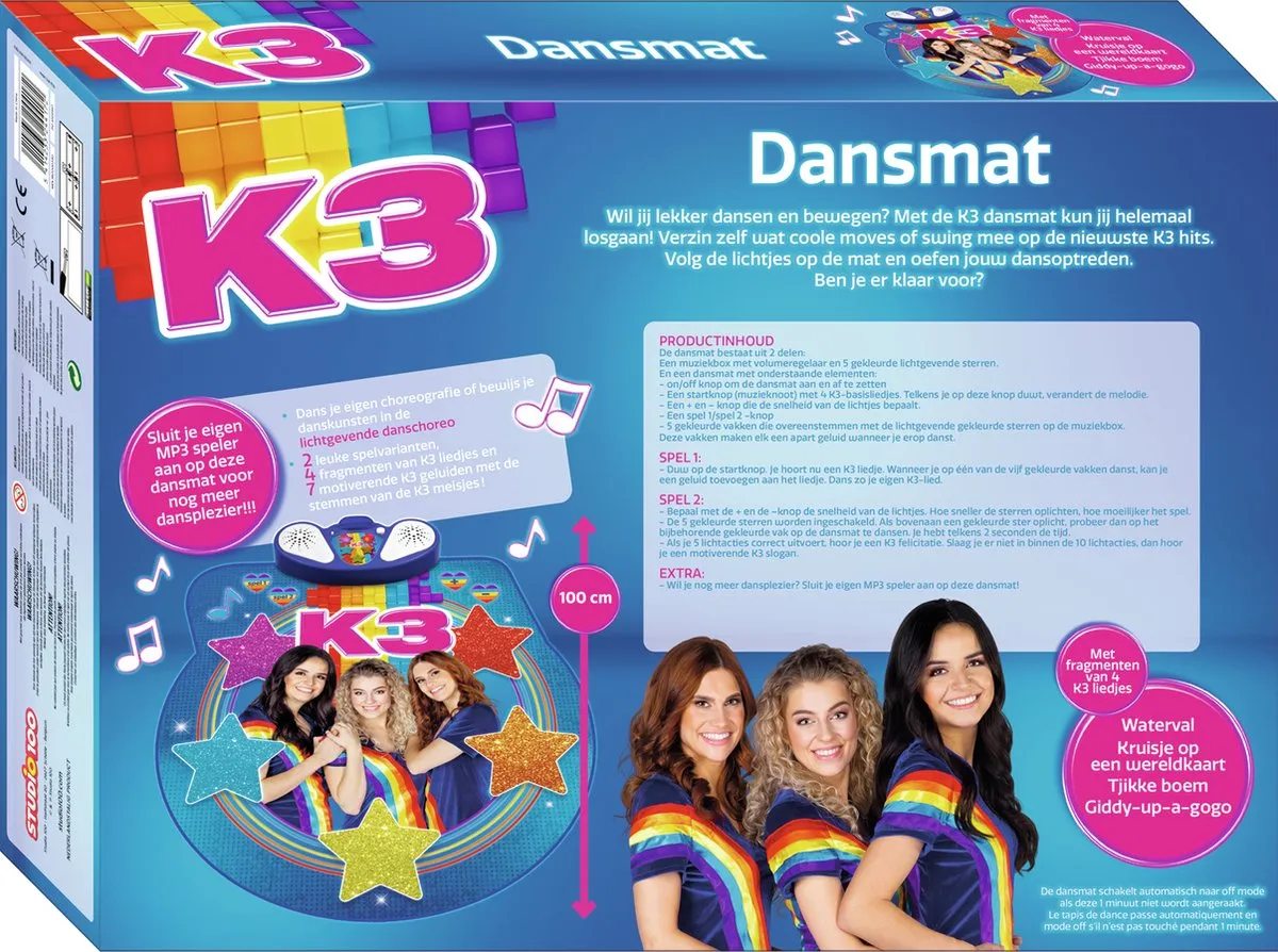 K3 Dansmat - Blauw - 3x AA