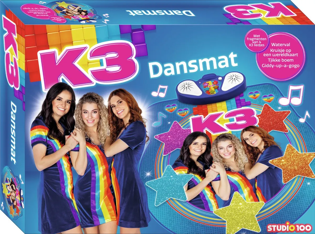 K3 Dansmat - Blauw - 3x AA