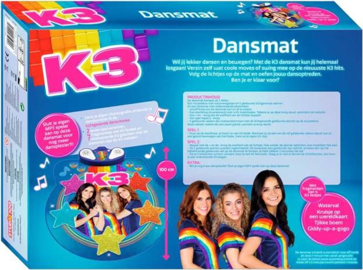 K3 Dansmat - Blauw - 3x AA