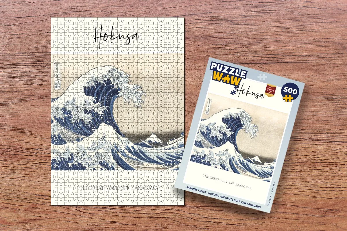 PuzzleWow Hokusai De Grote Golf Van Kanagawa Legpuzzel 500 Stuks - Multicolor