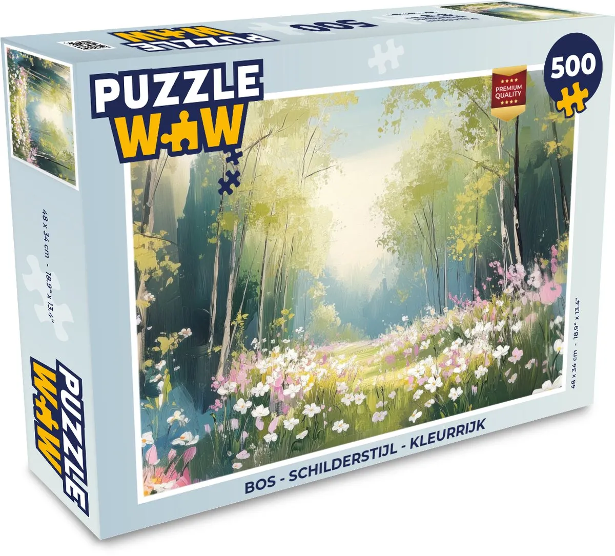 PuzzleWow Bos Legpuzzel 500 Stuks - Kleurrijk Landschap