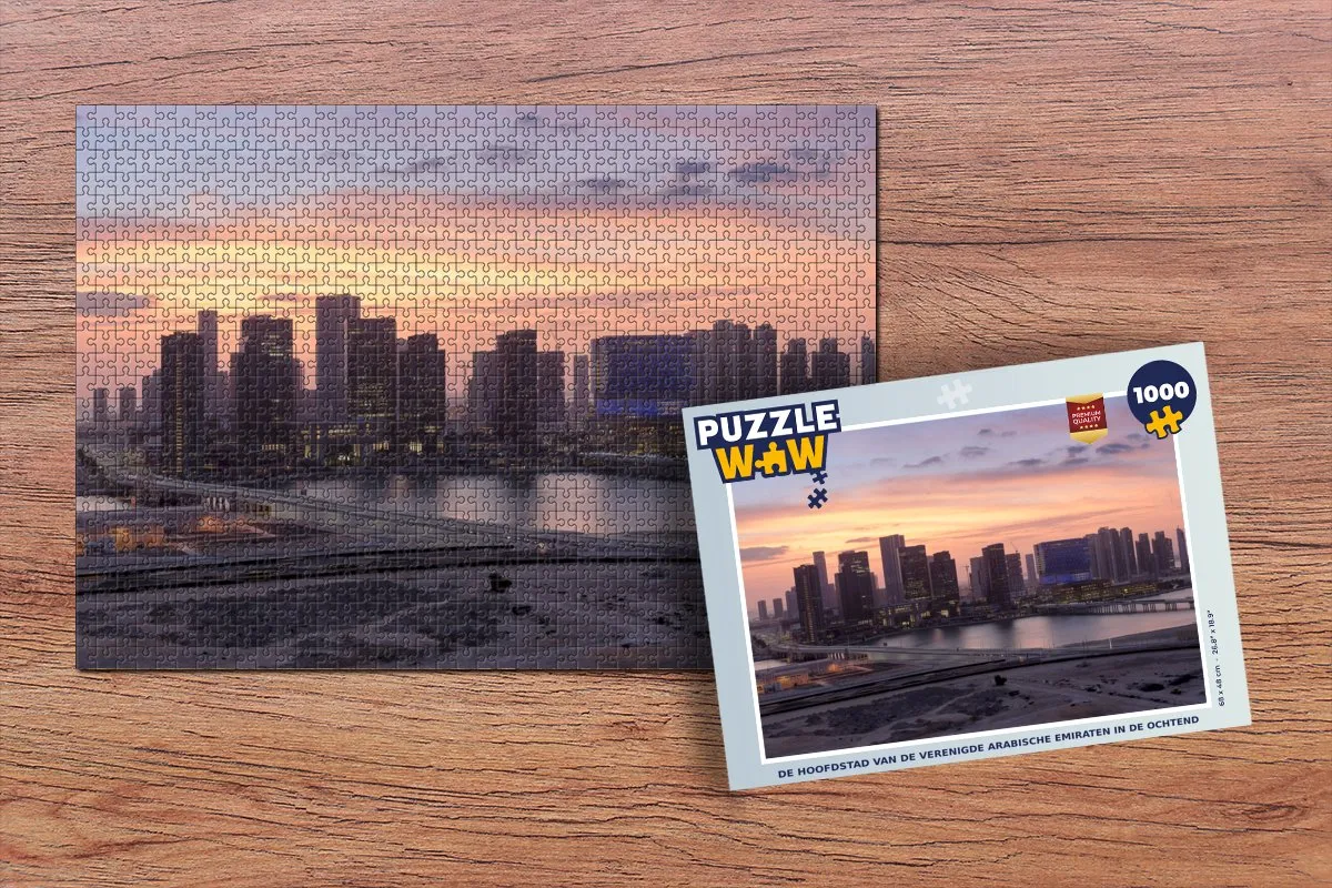PuzzleWow Legpuzzel Hoofdstad VAE 1000 Stuks - Multicolor