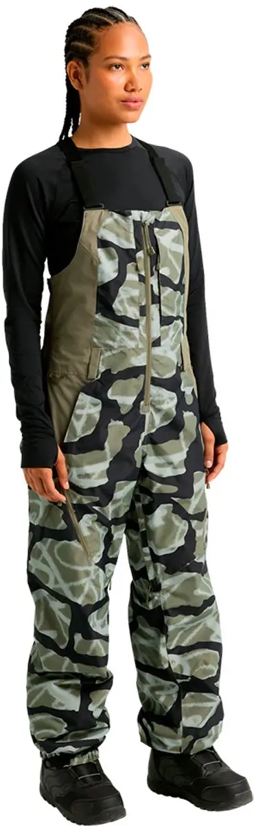 Burton Reserve 2L Bib Broek S - 20.000 g - Grafitti Camo/Forest Moss