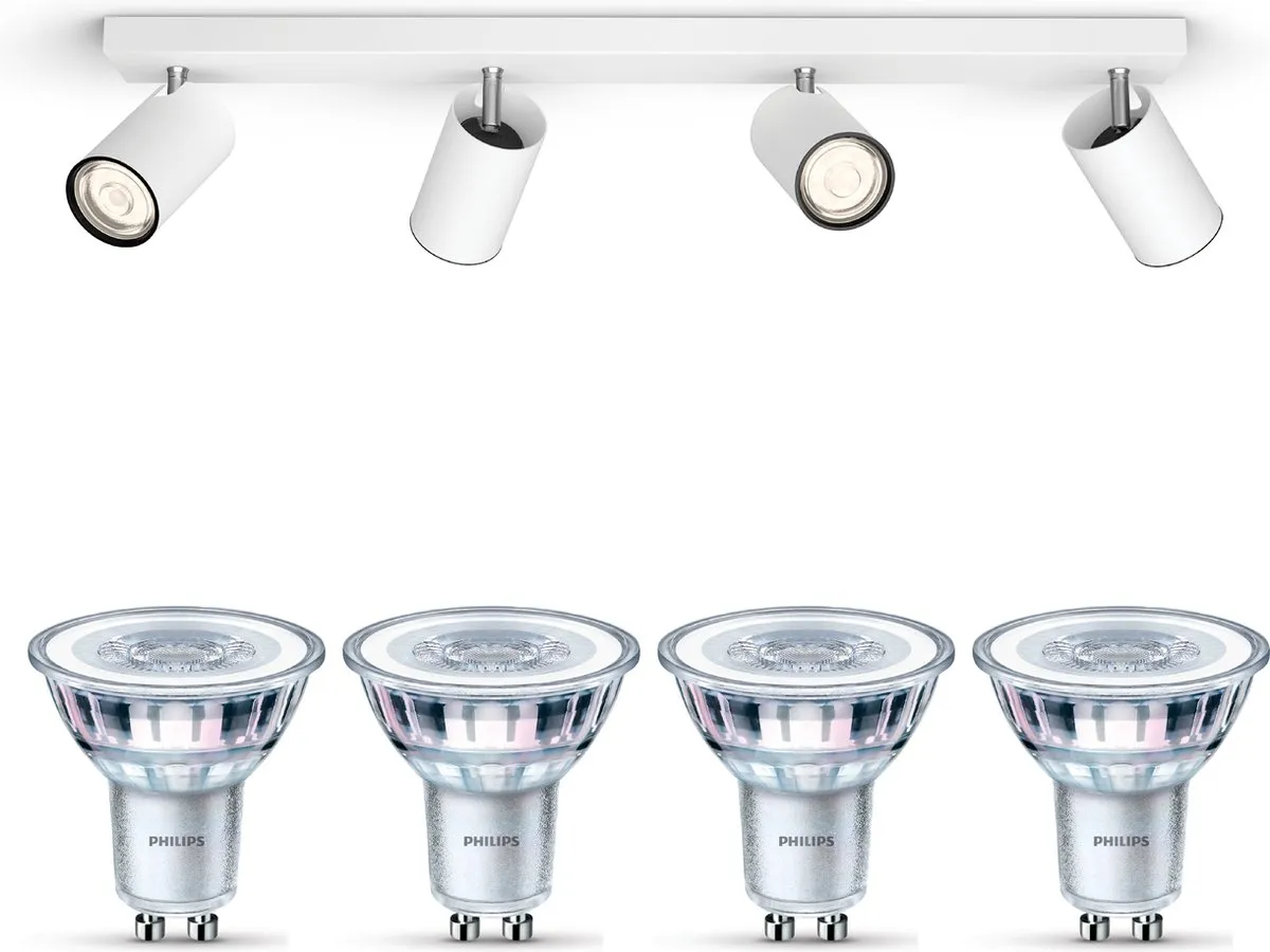 Philips Kosipo Opbouwspot 4x GU10 Warmwit 2700K