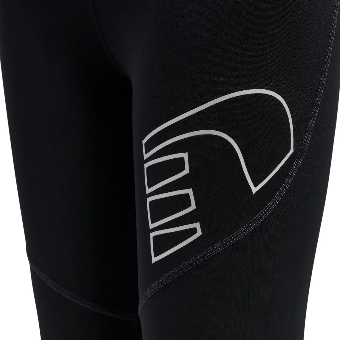 Newline Core Knee Tights Kids 128 - Zwart/Fiesta Cazo